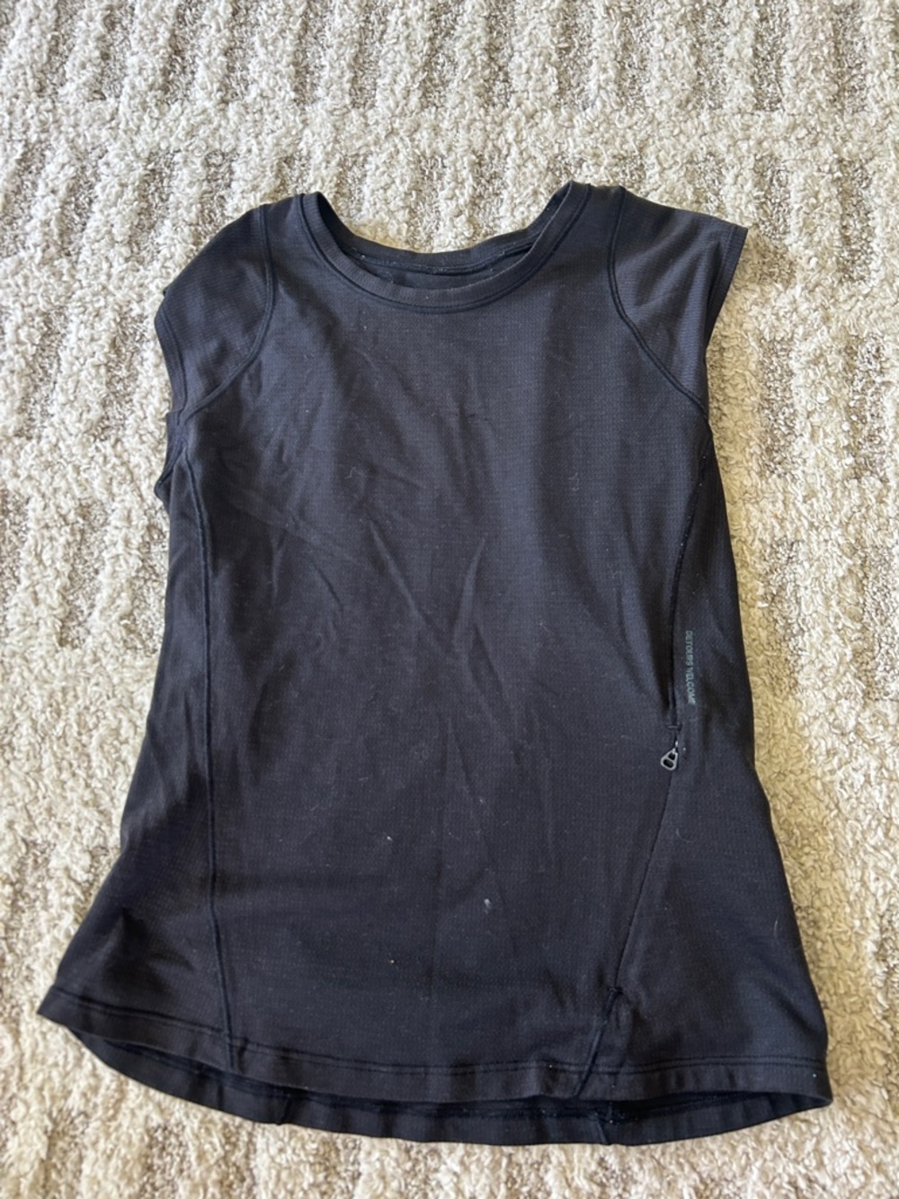 lululemon black textured athletic top